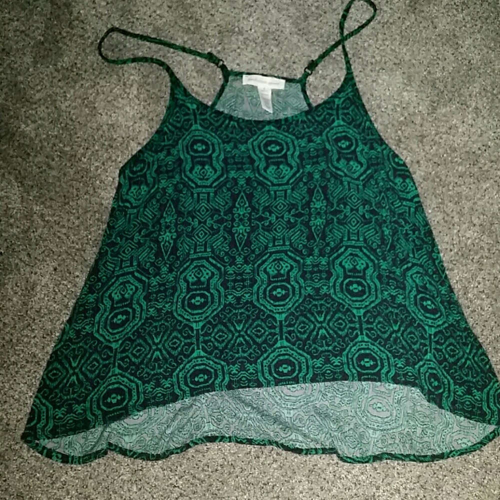 black and green tank top